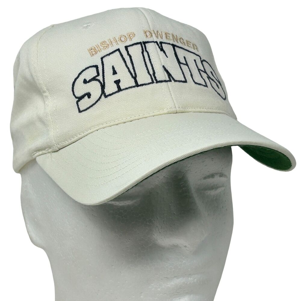 Vintage Bishop Dwenger High School Saints Hat Cap Youth White Snapback The Game